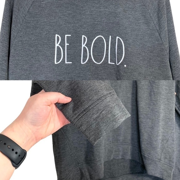 Rae Dunn Be Bold Lounge Cozy Graphic Crewneck Sweatshirt Size Medium - Picture 12 of 14